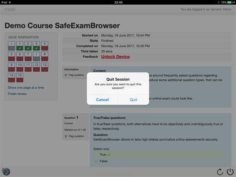 safe exam browser config